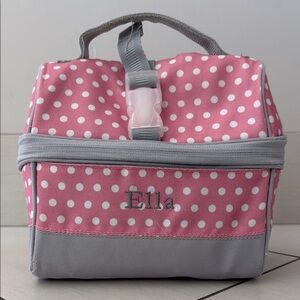 Ella Pink Polka Dot Lunch Bag